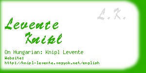 levente knipl business card